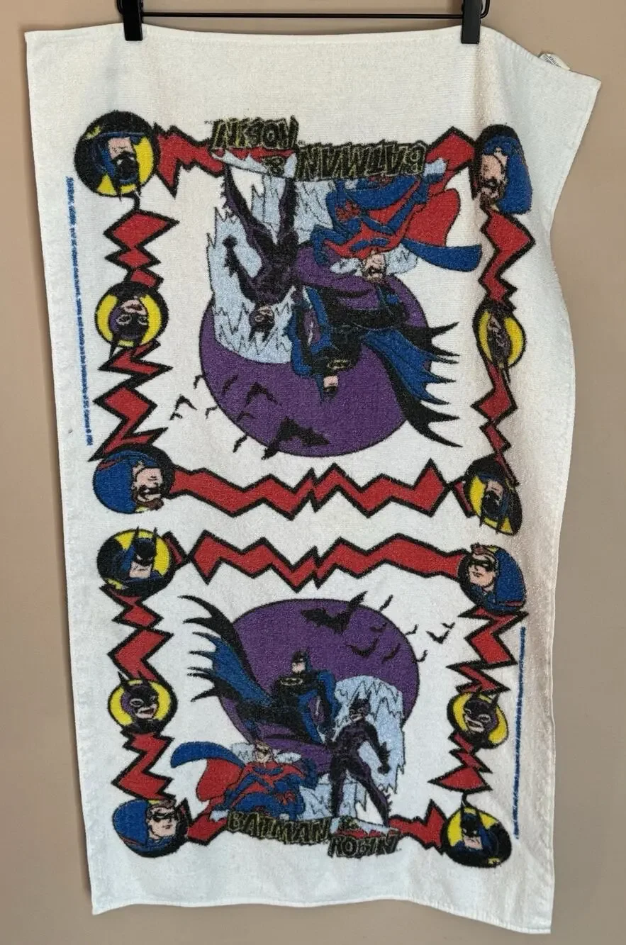 Jay Franco Batman & Robin DC Comics Beach Towel 23.25 X 39 Made In USA